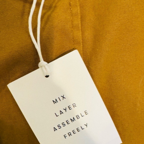 Women's Free Assembly Short Flutter Sleeve Waisted Top Brown Medium - Picture 4 of 5